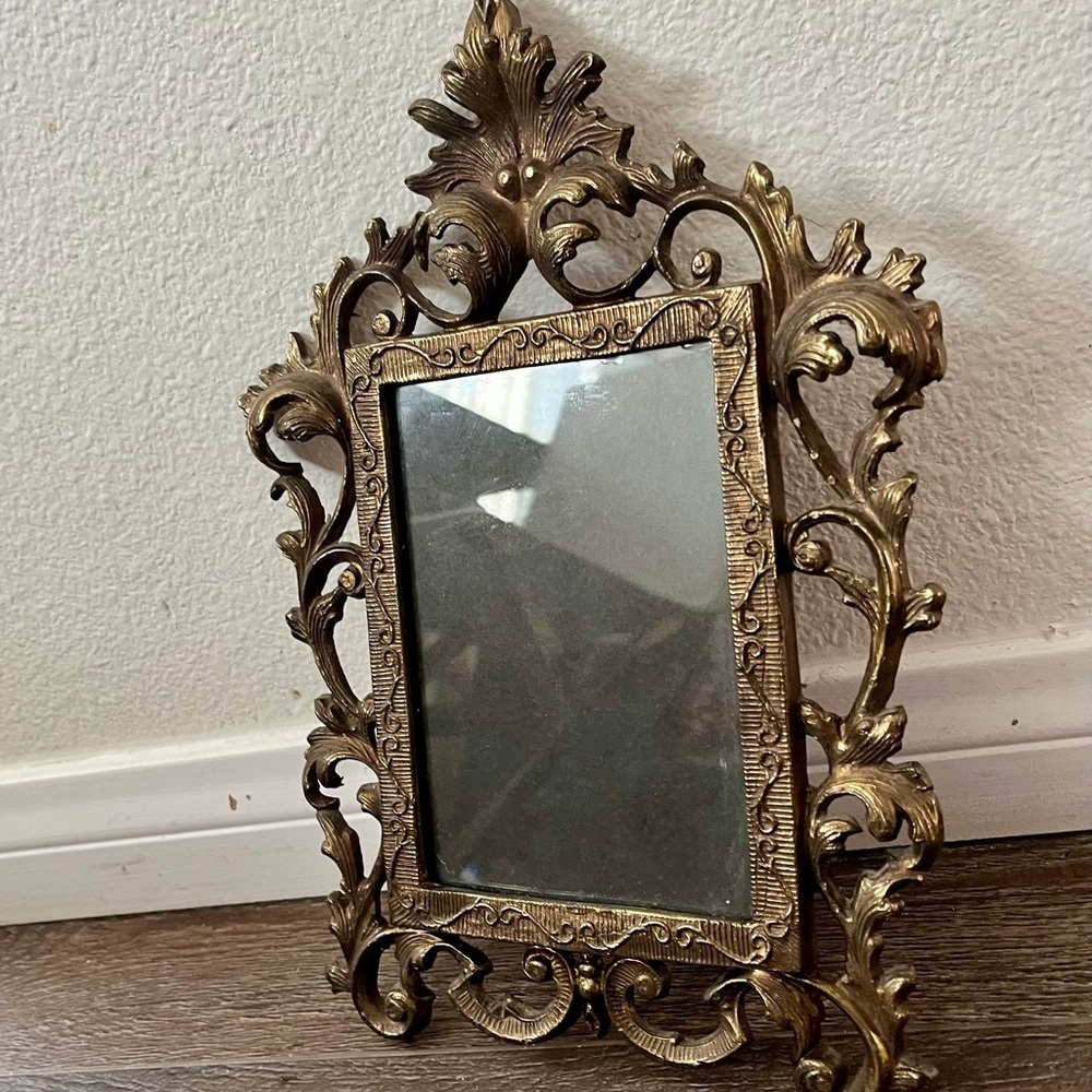 Vintage Rococ Style Brass Picture Frame 8/12 Inch - Picture 11 of 11